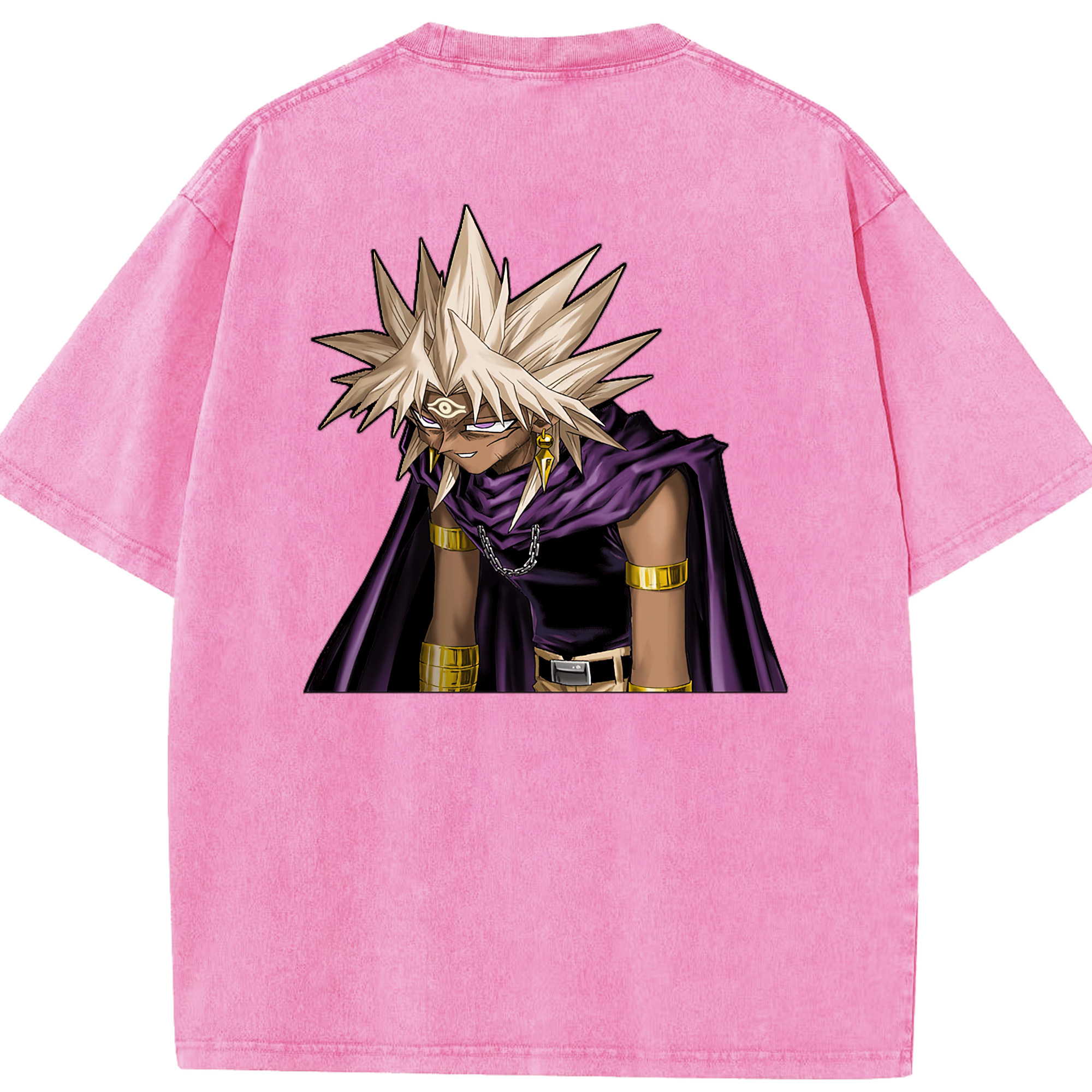 （画像用） 遊☆戯☆王 Yu-Gi-Oh! 綿100% ヴィンテージ風 半袖Tシャツ（背面プリント）